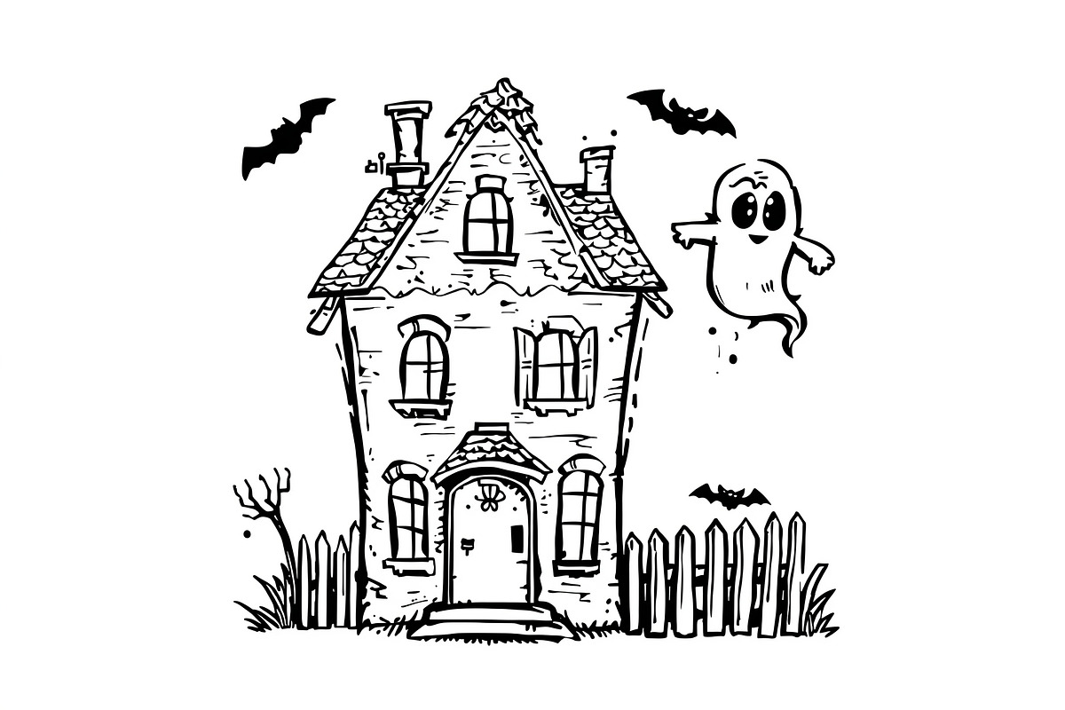 Haunted House & Pumpkin Art, an Illustration by musafir_fashion (Photo 16 of 16)