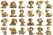 Whimsical Dinosaur Clipart, a Seasonal Illustration by designcity5 (Thumbnail 2 of 5)