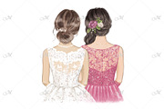 Bride & Bridesmaids Art Bundle, a Person Illustration by Maddy's Art & Mockups (Thumbnail 8 of 12)