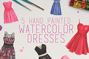 Watercolor Dresses, an Illustration by R.Ewers Designs (Thumbnail 1 of 3)
