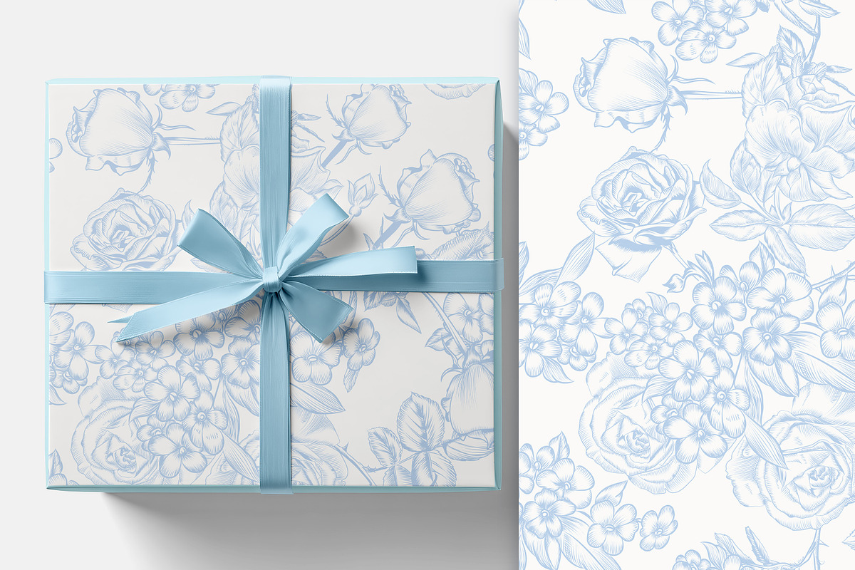 TOILE DE JOUY vector patterns set, a Seasonal Illustration by FleurArt (Photo 7 of 8)