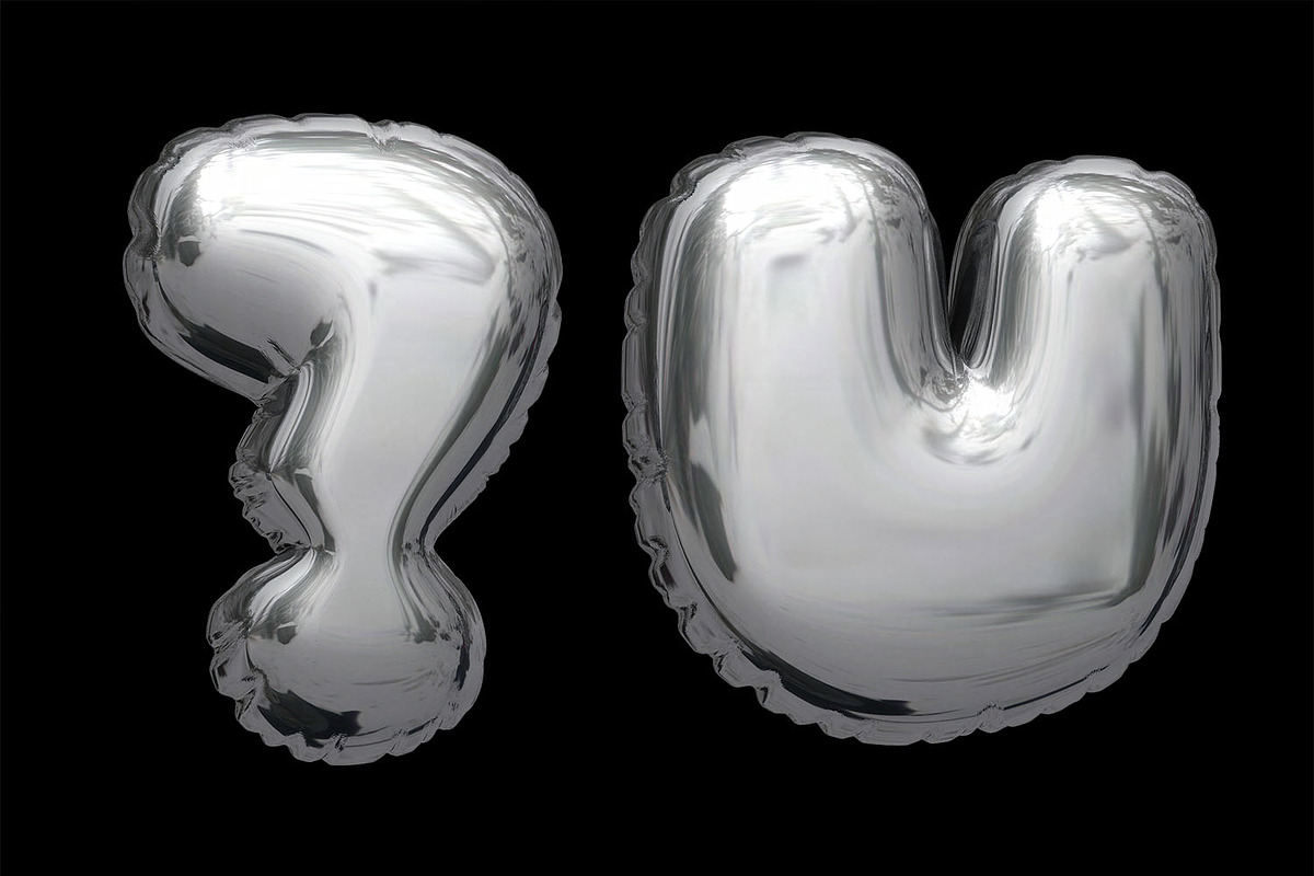 Chrome Balloon Font, a Sans Serif Font by Handmadefont (Photo 6 of 15)