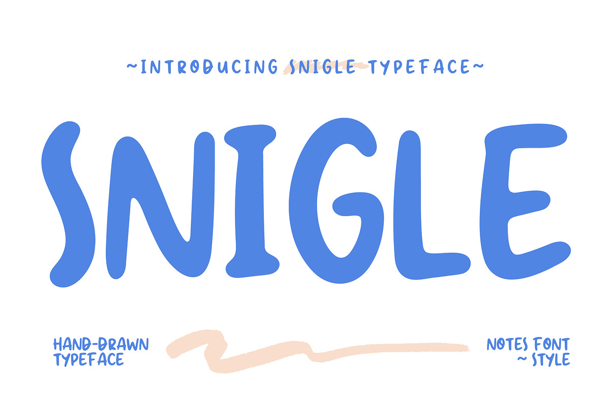 Snigle – Hand-Drawn Playful Display, a Handwritten Font by decographstud (Photo 1 of 7)