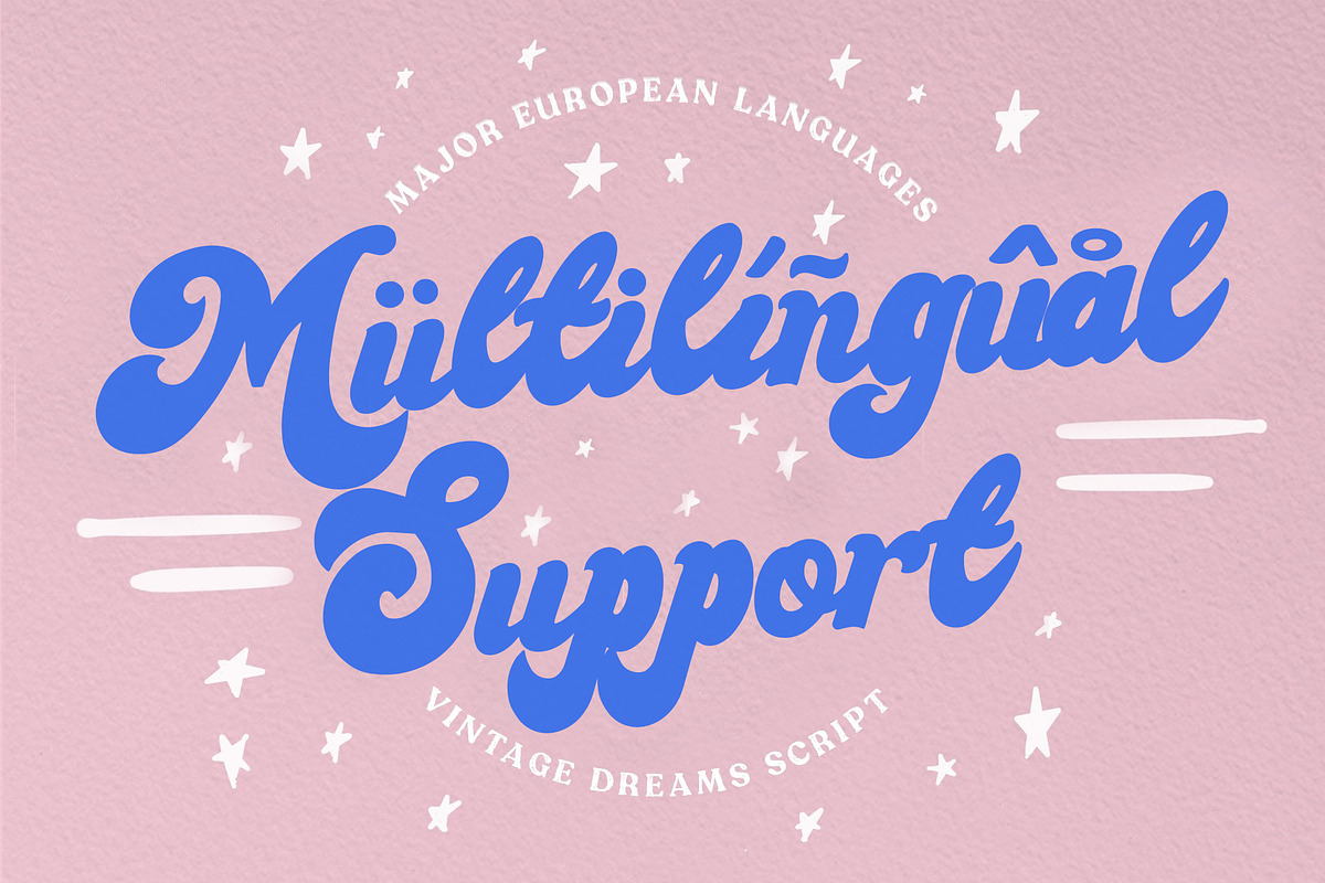Vintage Dreams Modern Groovy Font, a Script Font by ReveryWorks (Photo 9 of 10)