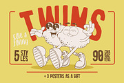 Twins - Characters Collection, an Object Illustration by Alina Sh (Thumbnail 1 of 13)