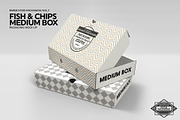 Medium Fish and Chips Box Mockup, a Packaging Mockup by INCDesign (Thumbnail 5 of 6)