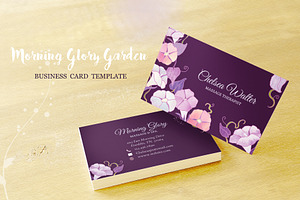 Morning Glory Business Card Template