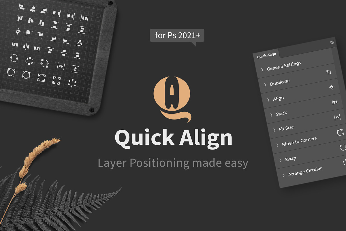 Quick Align - Easy Layer Positioning, a Plug-in Add-On by h3design (Photo 1 of 9)
