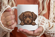 Peeking Dog Embroidery Design, an Illustration by designcity5 (Thumbnail 4 of 4)