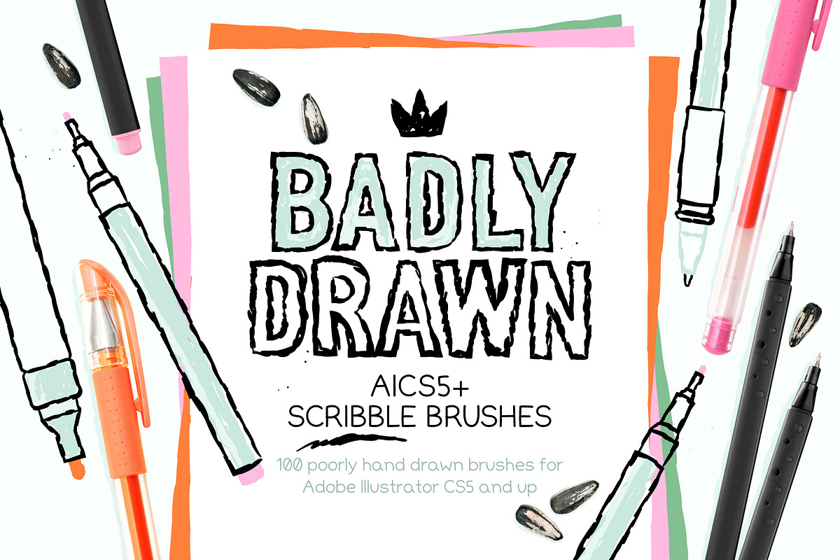 Illustrator Scribble Brushes, a Brush Add-On by Side Project (Photo 1 of 5)