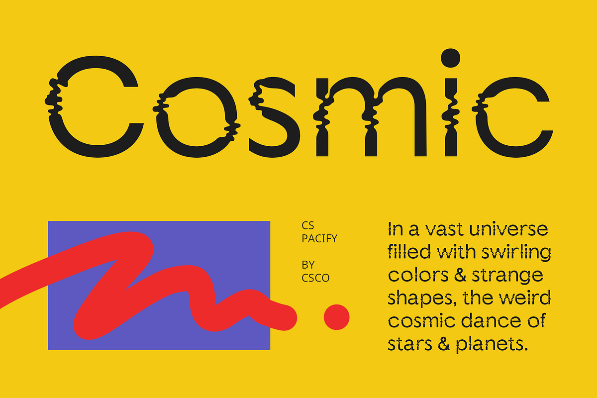 CS Pacify – Psychedelic Font, a Sans Serif Font by Craft Supply Co. (Photo 2 of 8)