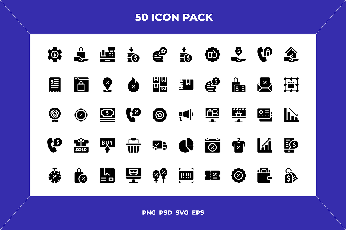 Sales icons, an Outline Icon by Wencory (Photo 1 of 2)
