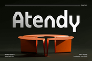 Atendy Modern Unique Sans Serif Font, a Sans Serif Font by TokoPress (Thumbnail 1 of 12)