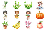 Farmers Market Clipart Bundle, an Illustration by CitraGraphics (Thumbnail 4 of 6)