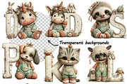 Whimsical Baby Alphabet Clipart, an Illustration by one-touch (Thumbnail 7 of 10)