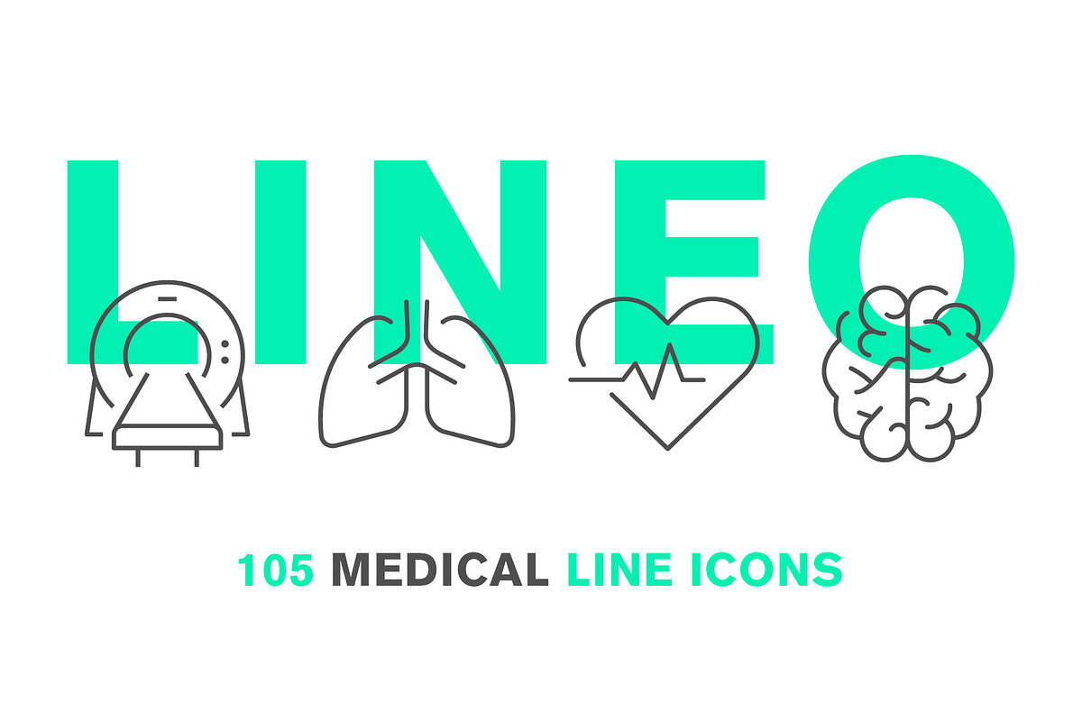 LINEO - 105 MEDICAL ICONS, an Outline Icon by sharpnose (Photo 1 of 6)