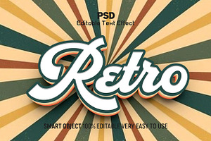 Retro Bold 3D Text Effect PSD, a Layer Style Add-On by Design Fly