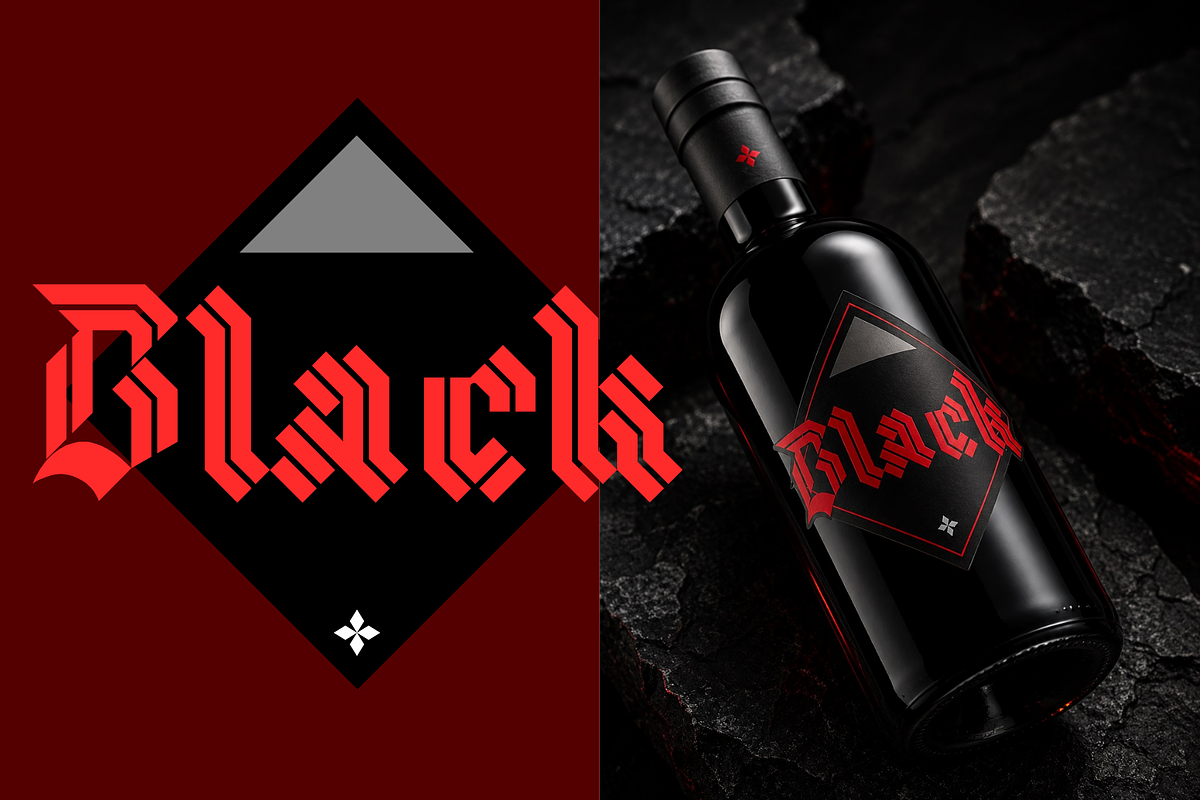 Wildkor - Blackletter Stripe Font, a Blackletter Font by Gittype (Photo 6 of 13)