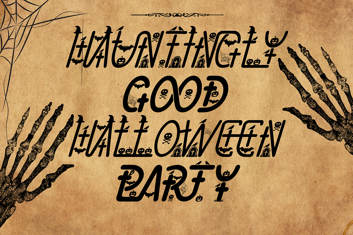 Halloween Decorative Font, a Sans Serif Font by 177Studio (Photo 3 of 8)
