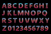 Neon light Alphabet letters, a Decorative Illustration by S_design (Thumbnail 2 of 8)