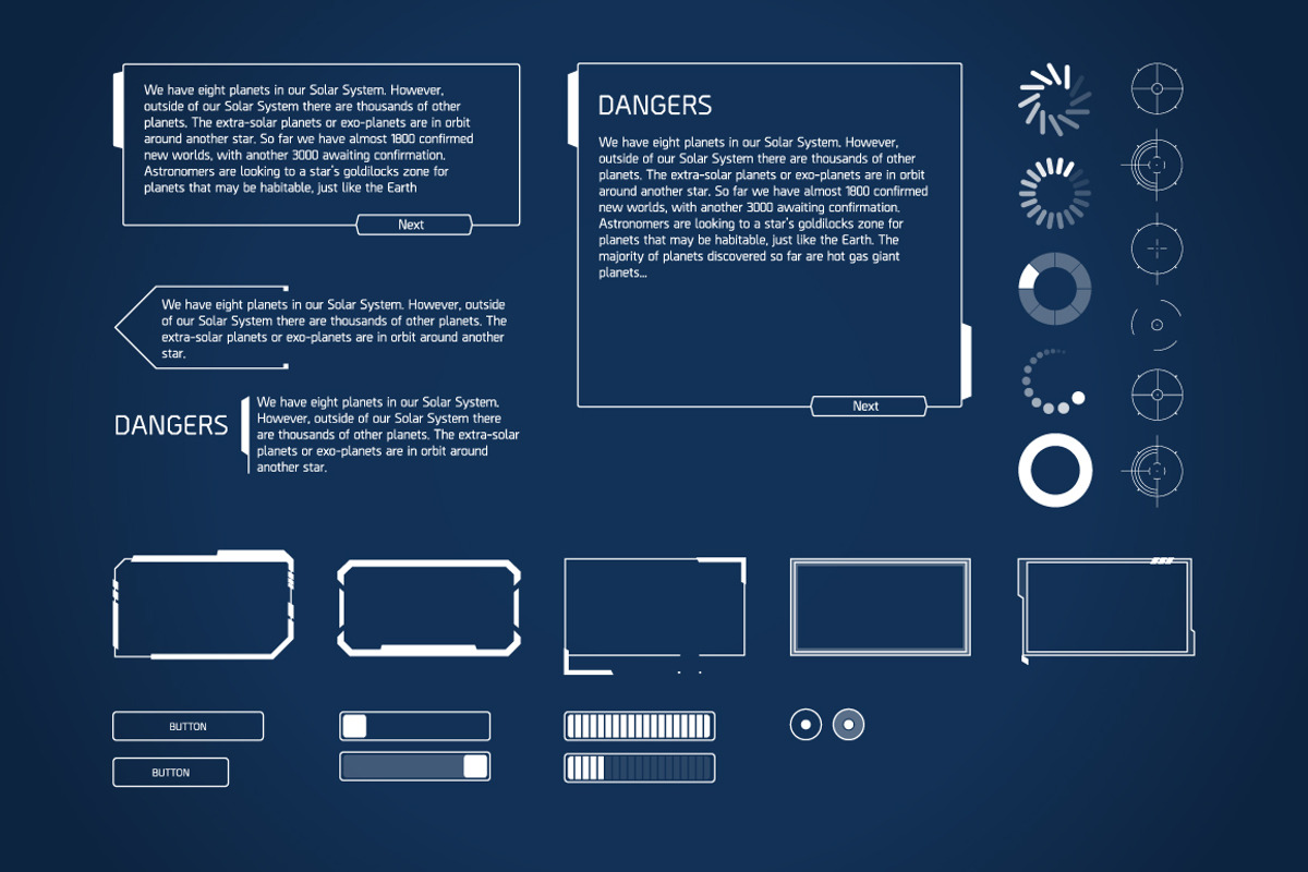 HUD interface elements, a Templates & Theme by Game Ui art (Photo 3 of 4)