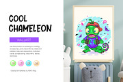 Chameleon Cartoon Character. Tshirt, an Animal Illustration by KENO Mascots (Thumbnail 3 of 6)