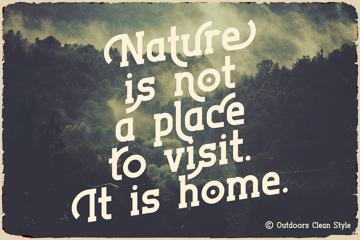 Outdoors Vintage Label Font, a Slab Serif Font by JumboDesign (Photo 2 of 6)