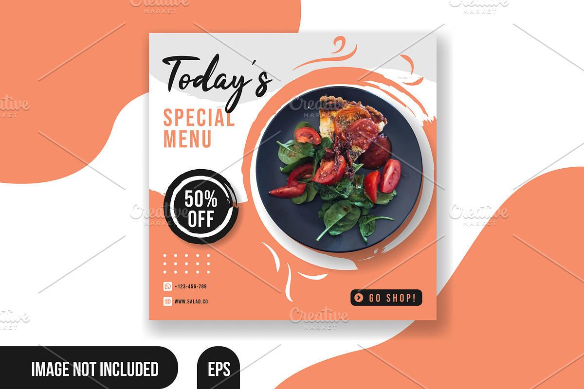 Social Media Design Food, a Social Media Template by Izalsye (Photo 3 of 3)