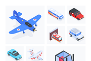 Isometric Transportation Icons, a Duotone Icon by Vectors Market (Thumbnail 5 of 9)