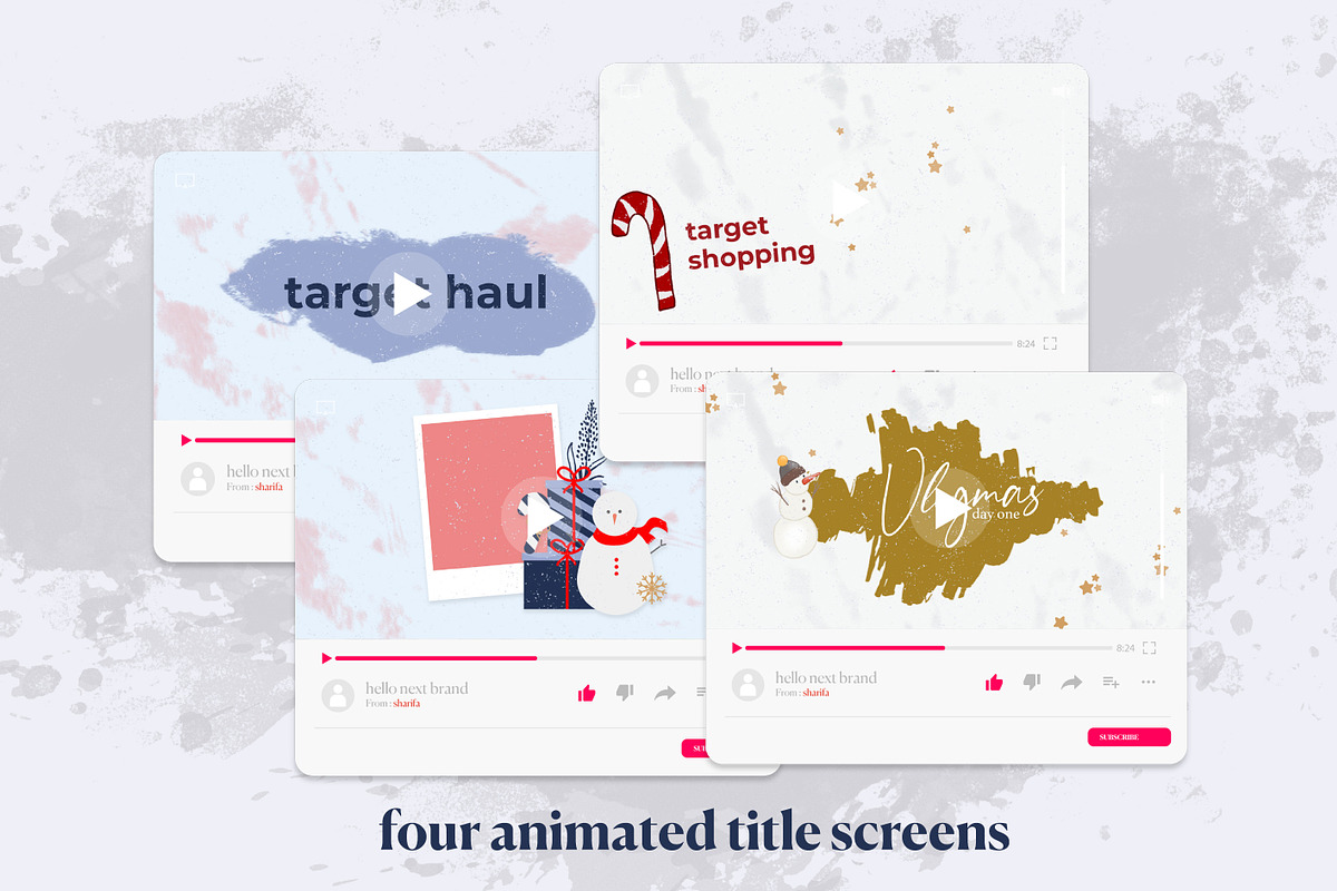 A Modern YouTube Christmas, a Social Media Template by hello next brand (Photo 5 of 8)