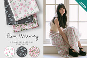 Rose whimsy seamless pattern set, a Pattern Graphic by Momosama Studio (Thumbnail 1 of 5)