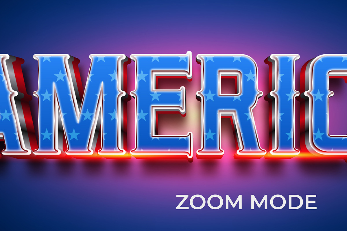America Text Effect, a Layer Style Add-On by Mockmenot (Photo 3 of 3)