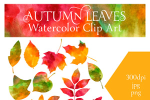 Watercolor Autumn Leaves
