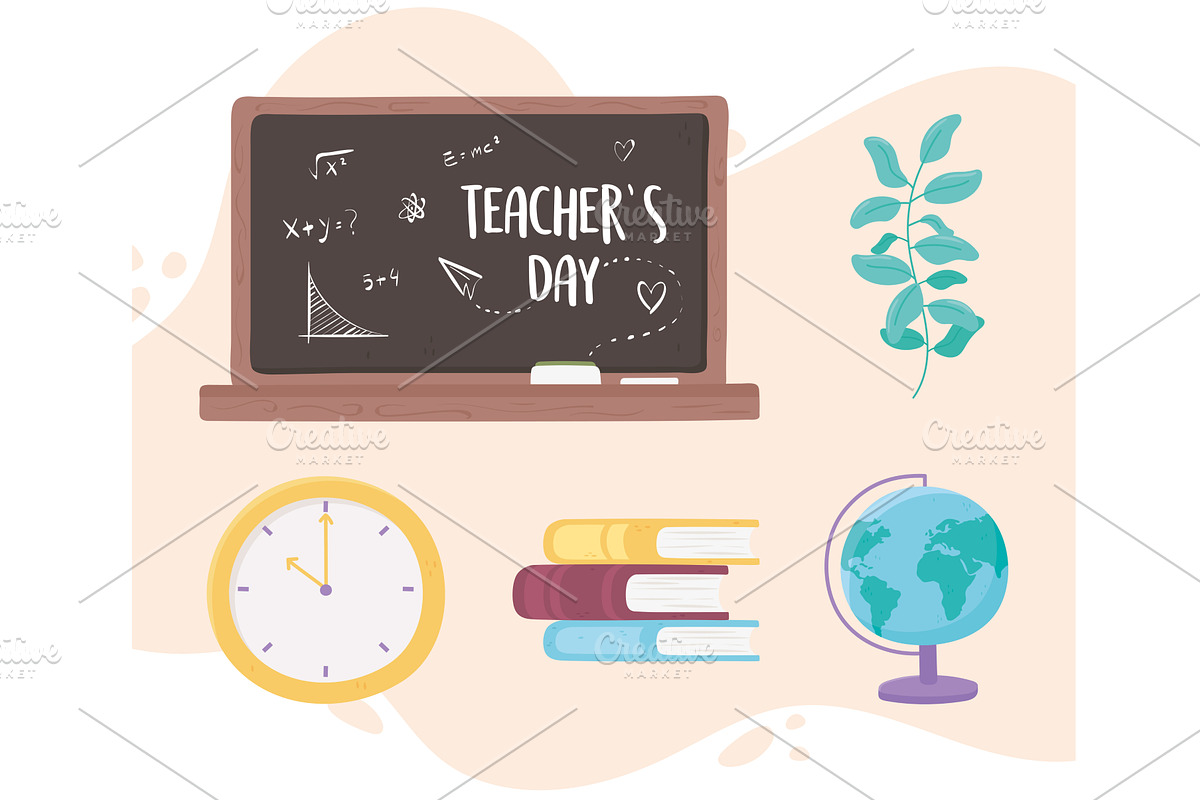 teachers day blackboard, an Education Illustration by studiogstock