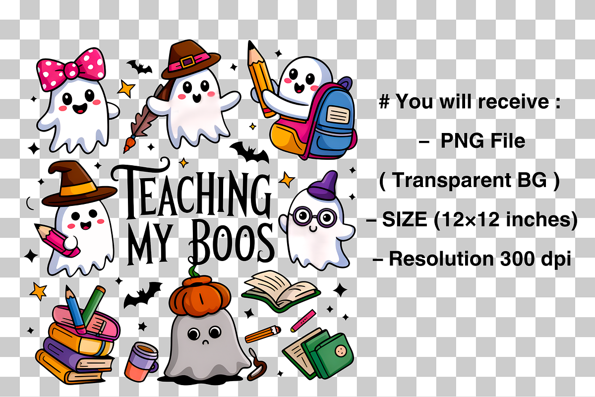Teaching My Boos Png, Halloween PNG, a Graphic by Clipart Bloom (Photo 2 of 2)