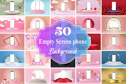 Empty Screen Smartphone on Podium, a Background Photo by Forhadx5