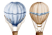 Hot air balloons watercolor clipart, an Object Illustration by Pattern + watercolor (Thumbnail 5 of 5)