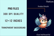 Watercolor Cute Bird Sublimation PNG, an Illustration by SinaCreation (Thumbnail 6 of 7)