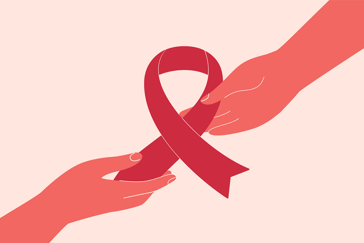 Breast Cancer Ribbon Awareness, a Healthcare Illustration by Mary Long (Photo 1 of 3)