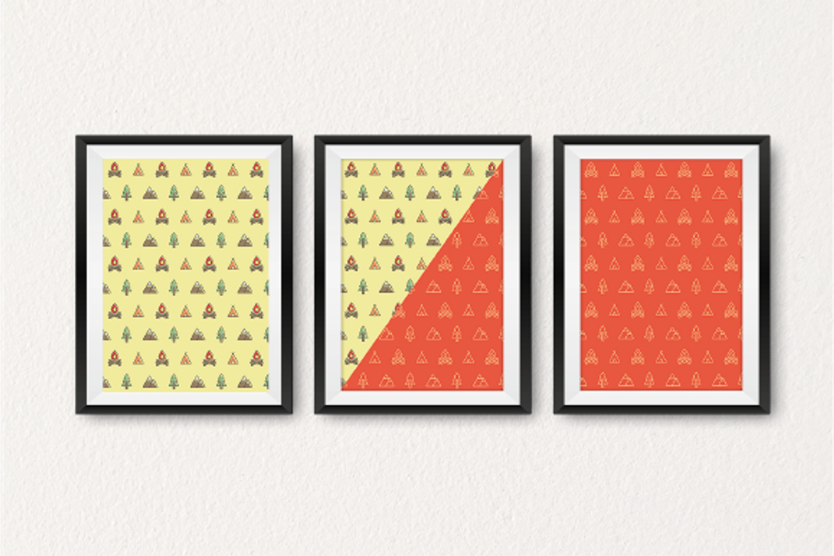 Camp icon pattern, a Pattern Graphic by MikeHill (Photo 2 of 2)
