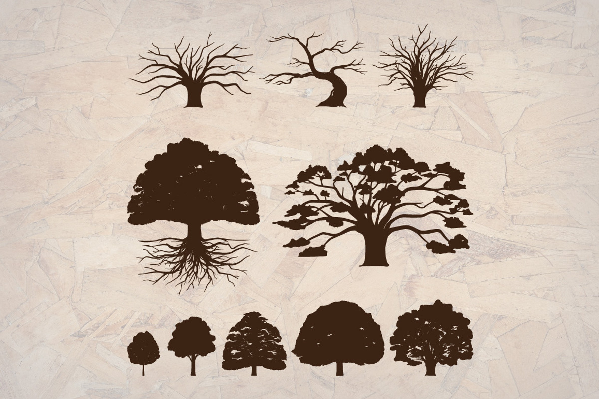 Oak Tree Silhouette Illustration, an Illustration by jongcreative (Photo 3 of 3)