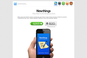white Newthings apps collection, an App Template by iconnice