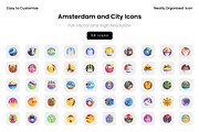 Amsterdam and City Icons, a Solid Icon by Wencory (Thumbnail 2 of 2)
