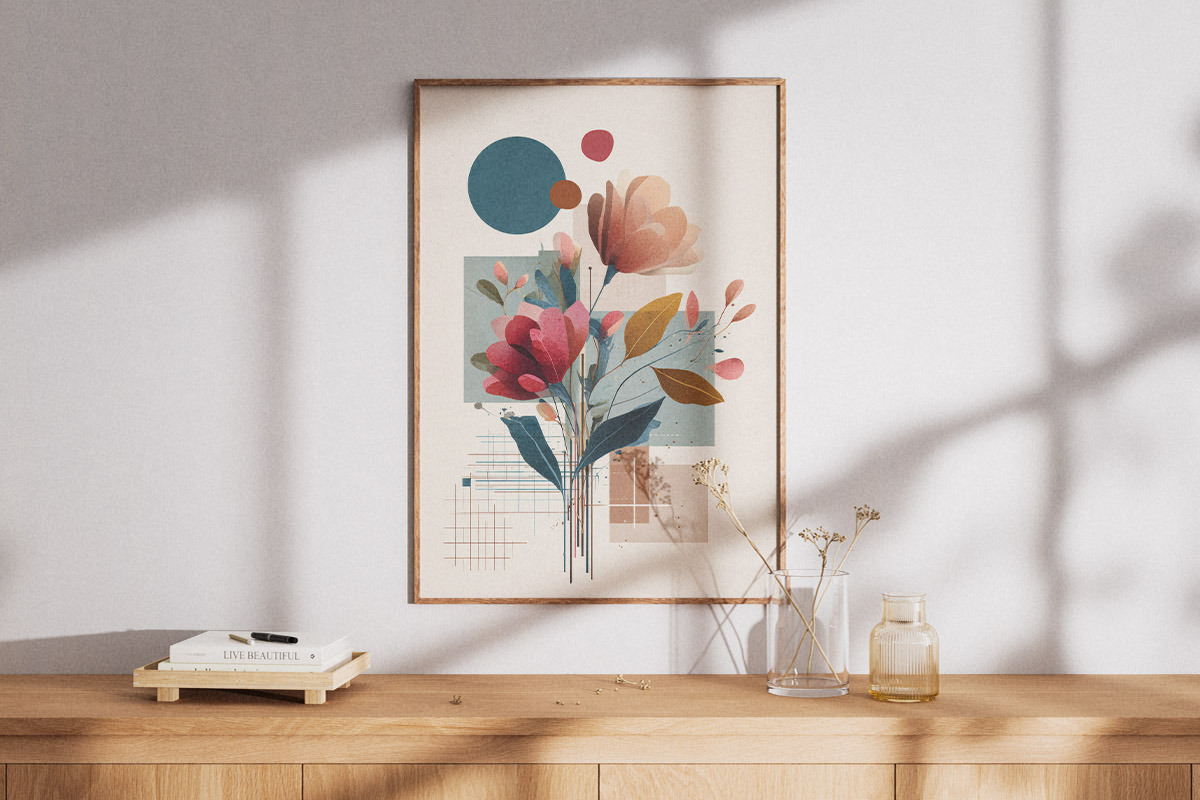 Watercolor Boho Botanical Wall Art, a Poster Template by Pixeness Studio (Photo 3 of 3)