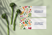 Vegetables background templates set, a Food Illustration by Good Studio (Thumbnail 6 of 6)