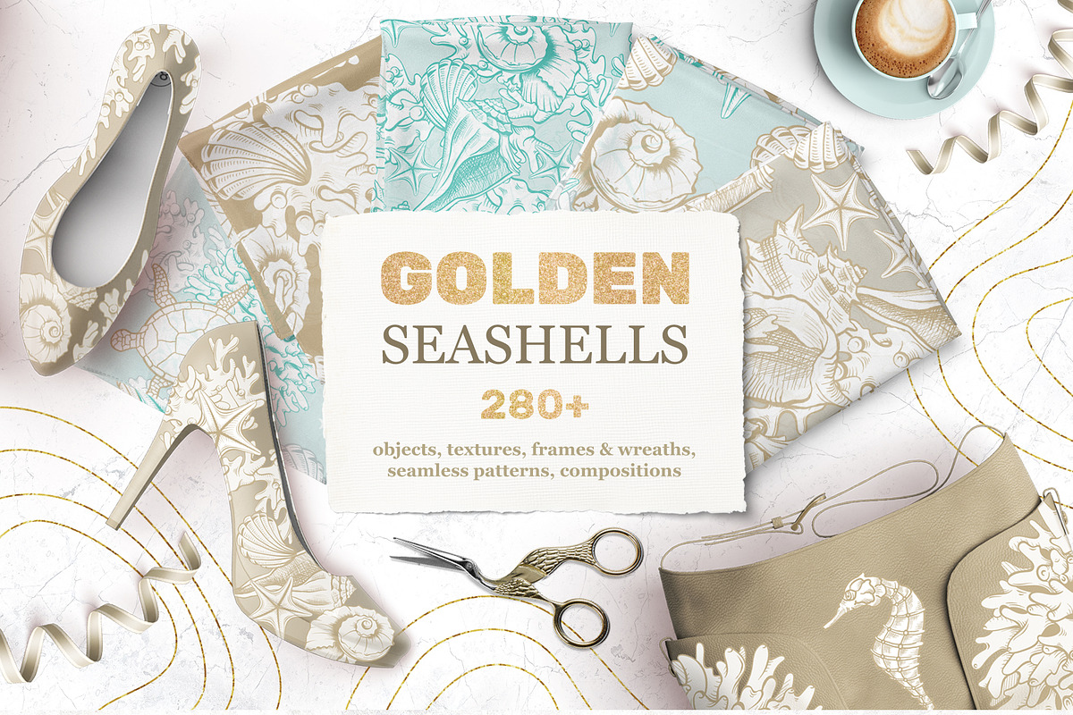 Golden Seashells Collection, an Object Graphic by ilonitta (Photo 18 of 19)