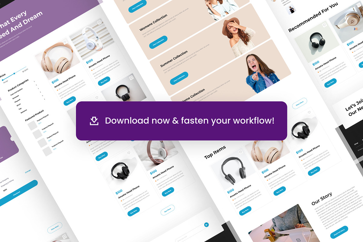 Fashyun-Shopping Website Template, an UI Kit Template by Kreativ Space (Photo 5 of 5)