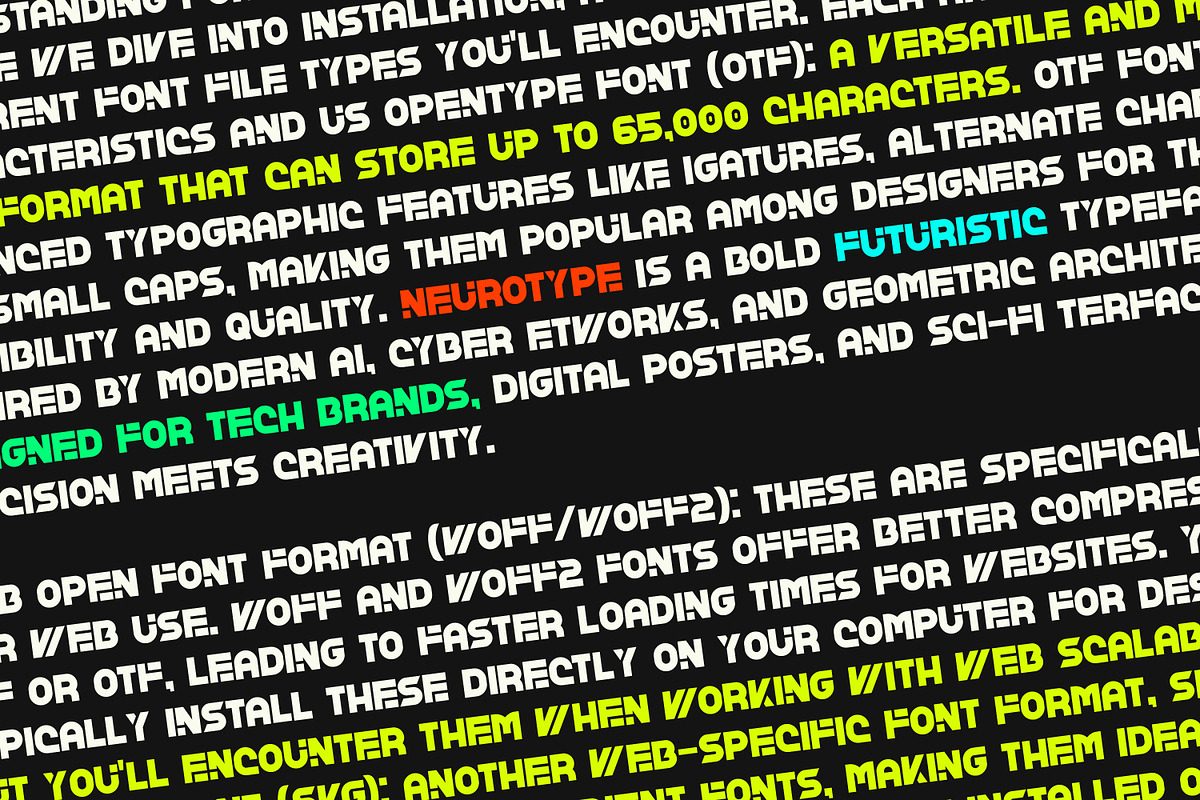 Neurotype, a Sans Serif Font by Amit Debnath (Photo 4 of 7)