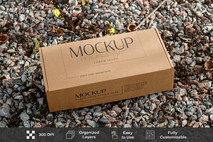 Cardboard Box Mockup Set