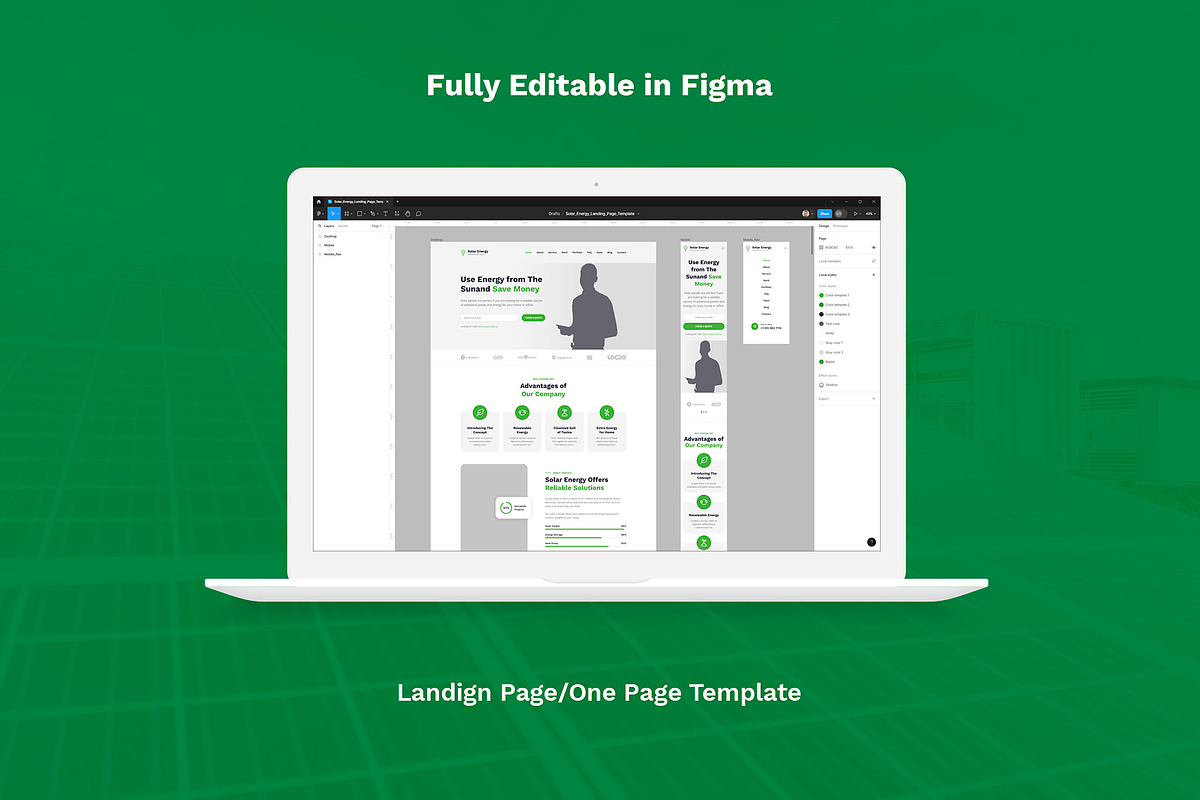 Solar Energy Landing Page Figma, an UI Kit Template by artbart (Photo 7 of 8)